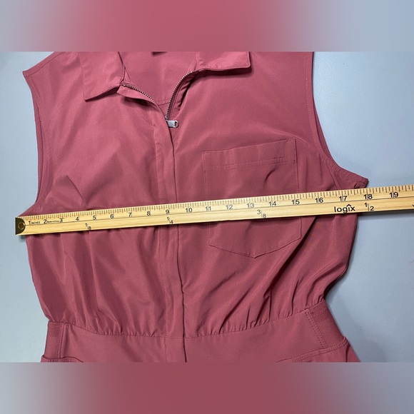 ATHLETA Brooklyn Heights Wide Leg Jumpsuit Berry Rose Pink - Picture 9 of 14